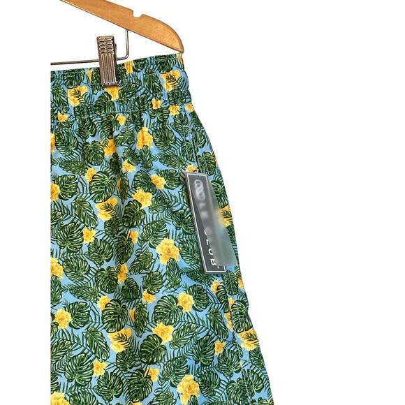 Le Club Men Palm Leaf Print Swim Shorts Elastic Waistband SZ XXL Multicolor NWT - Picture 5 of 10